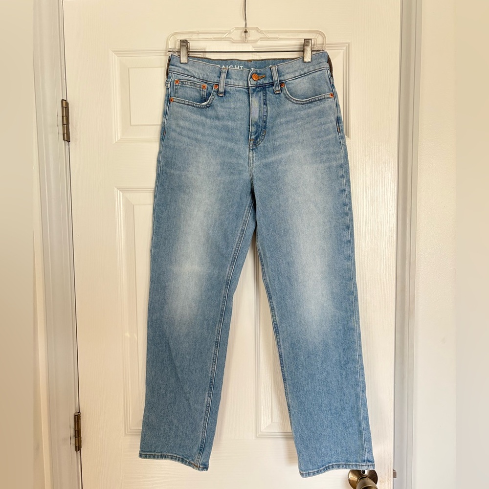 WOMEN’S J. CREW 90S CLASSIC STRAIGHT HIGH RISE BLUE JEANS SIZE 26